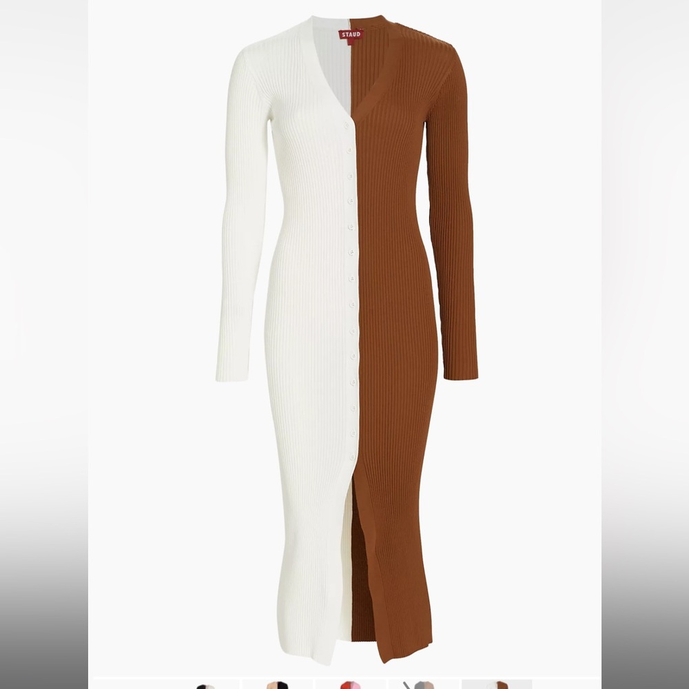 STAUD Shoko Colorblock Dress